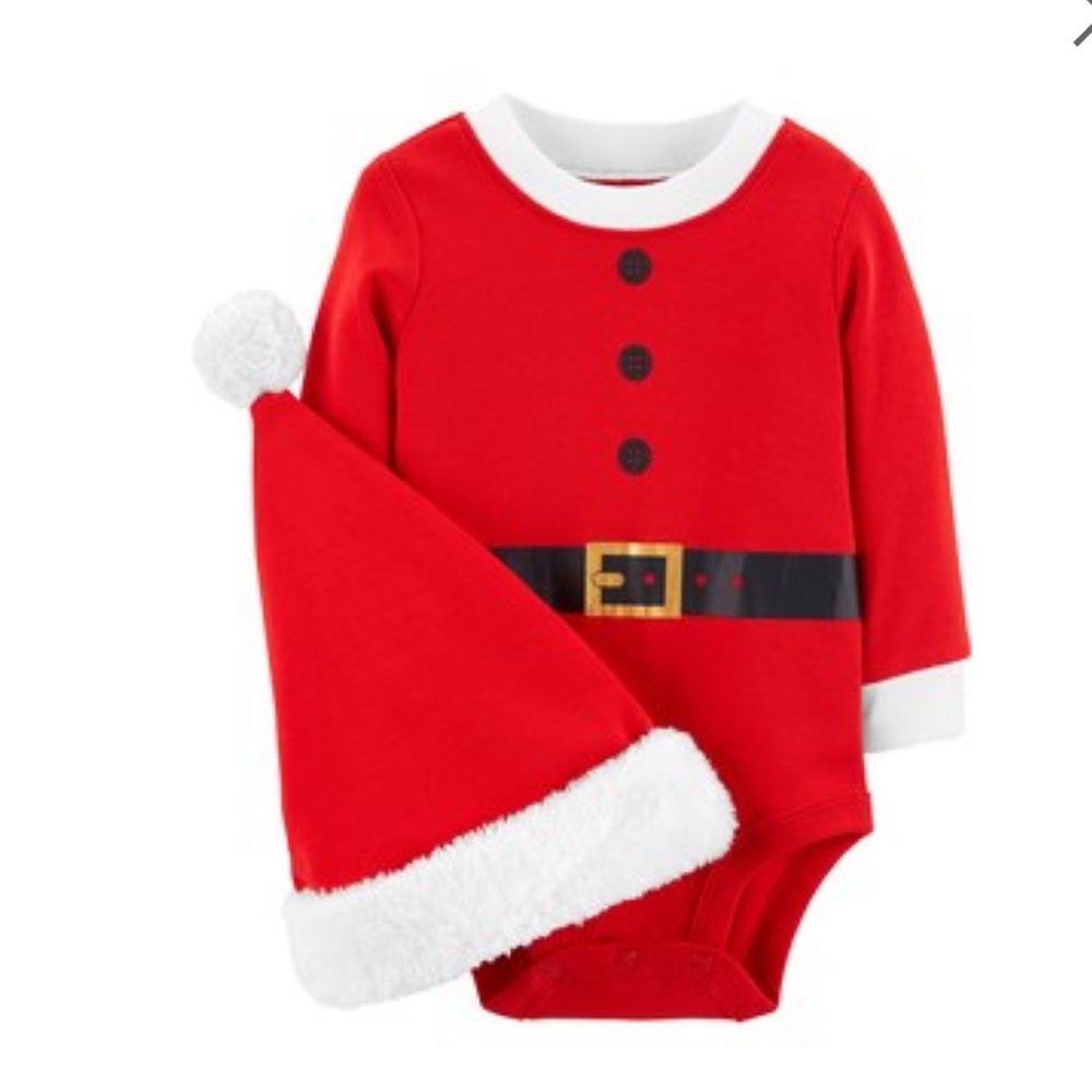 Carters Infant Santa Bodysuit & Hat Set 18 Months